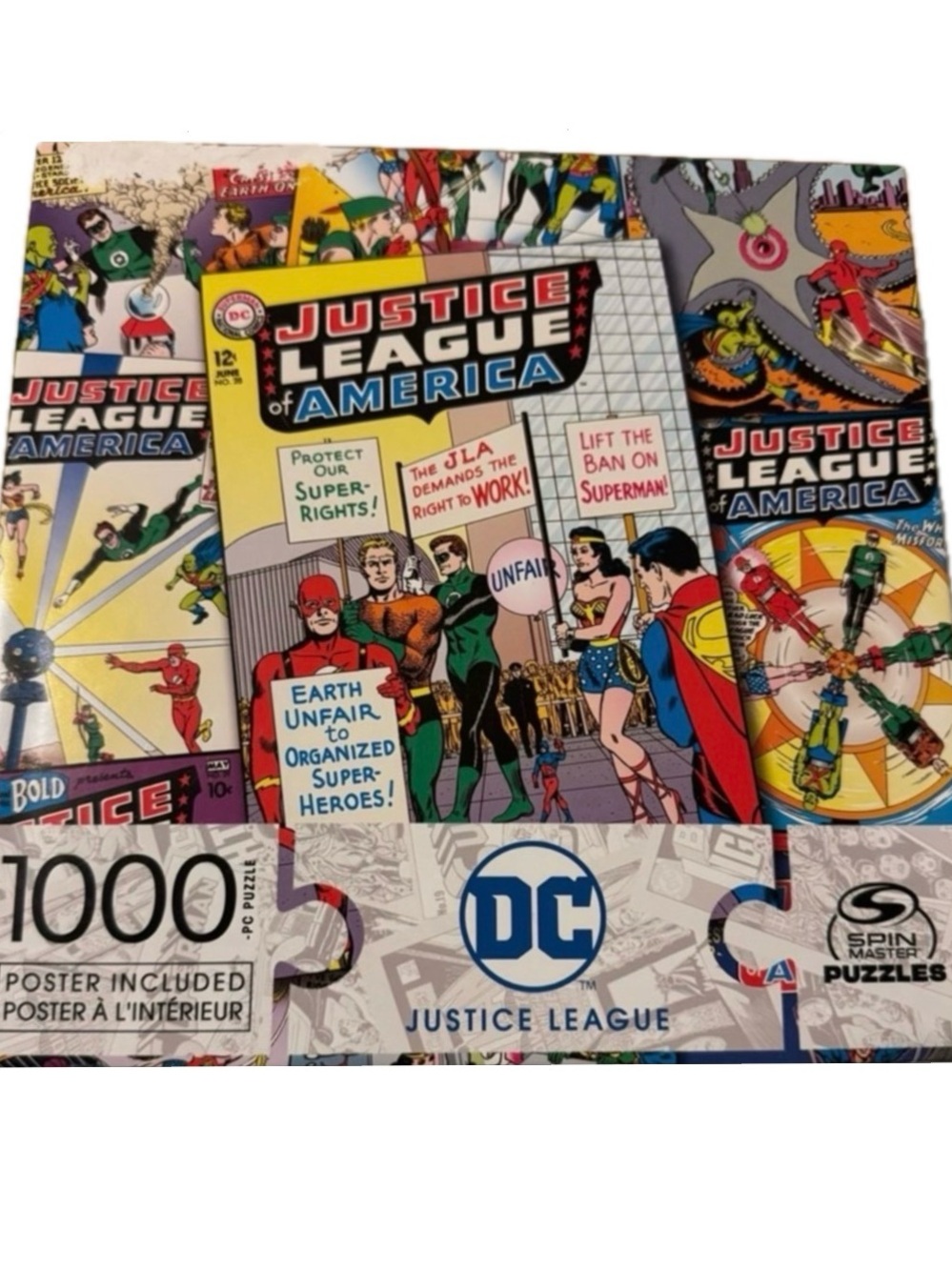 DC Comics Justice League Retro Superhero Comic Covers 1000 Pc Puzzle Spin Master